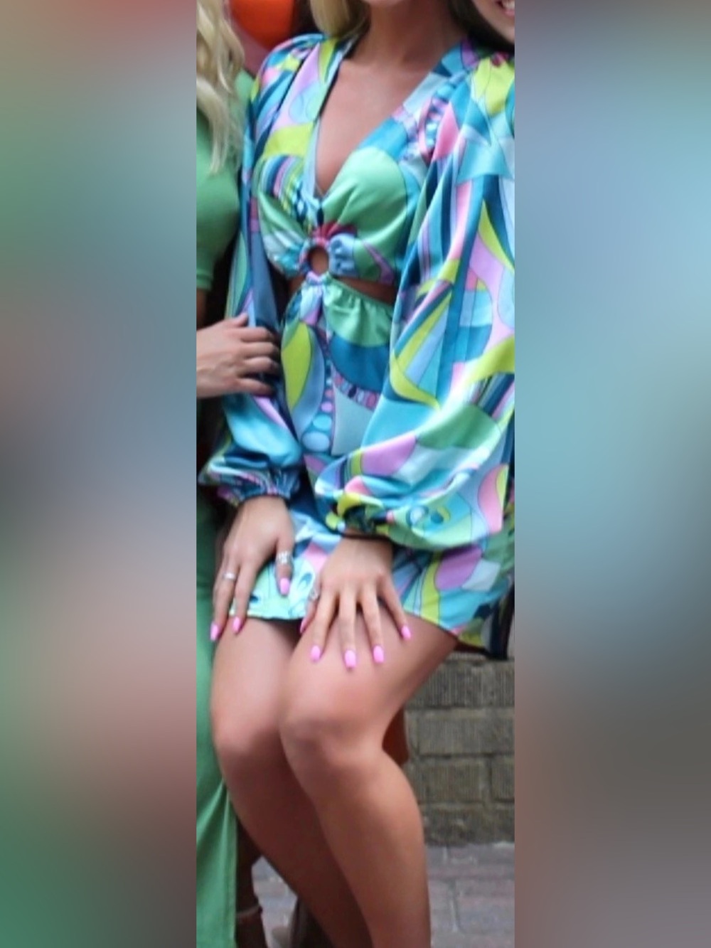 Show me your Mumu Abstract Print Mini Dress